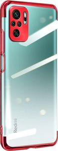Hurtel Clear Color case żelowy pokrowiec etui z metaliczną ramką Xiaomi Redmi Note 10 5G / Poco M3 Pro czerwony 1