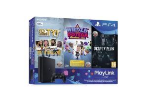 Sony PlayStation 4 Slim 500GB + Zestaw 3 gier PlayLink 1