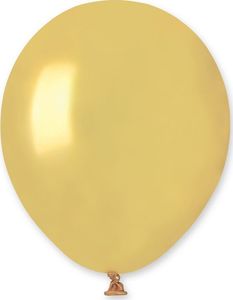 Gemar Balony metaliczne Złote Dorato, AM50, 13 cm, 100 szt. 1