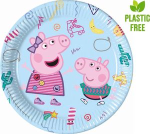 PROCOS Talerzyki papierowe Świnka Peppa, 23 cm, 8 szt. (plastic-free) 2