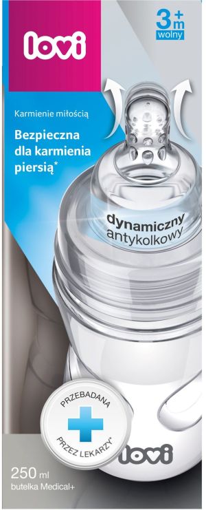 Lovi Butelka Medical+ 3m+ 250ml (BPA 0%) - wersja PL 1