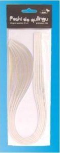 CreativeHobby Paski do quillingu 3 mm - 100 szt - biało-perłowe 2