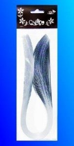 CreativeHobby Paski do quillingu brokatowe 5 mm/50szt. - srebrny 2