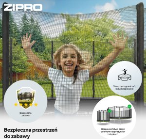 Trampolina ogrodowa Zipro Jump Pro z siatką zewnętrzną 8FT 252cm 5