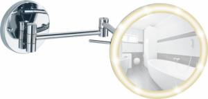 Lusterko kosmetyczne Wenko lustro ścienne Aura LED 10-40 x 24,5 cm stal chromowana 2