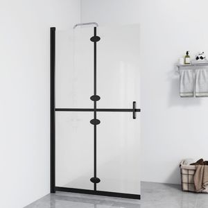 vidaXL Składana ścianka prysznicowa, mrożone szkło ESG, 110x190 cm 1