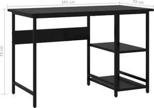 Biurko vidaXL 20550 Czarne 105 cm x 55 cm 7