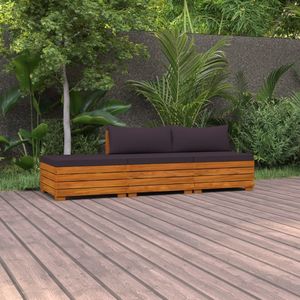 vidaXL 3-cz. zestaw wypoczynkowy do ogrodu, z poduszkami, lita akacja 1