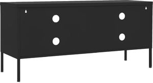 vidaXL Szafka pod telewizor, czarna, 105x35x52 cm, stalowa 7
