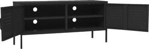 vidaXL Szafka pod telewizor, czarna, 105x35x52 cm, stalowa 8