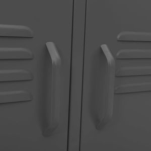 vidaXL Szafka pod telewizor, antracytowa, 105x35x50 cm, stalowa 4