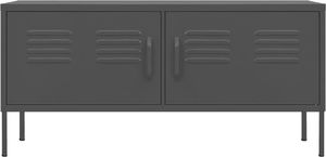 vidaXL Szafka pod telewizor, antracytowa, 105x35x50 cm, stalowa 5