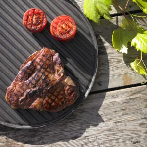 Rosle ruszt okrągły 52 x 40 cm żeliwny czarny 4