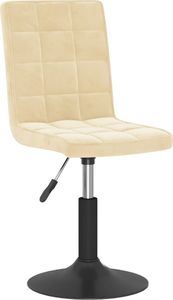 vidaXL Obrotowe krzesła stołowe, 4 szt., kremowe, obite aksamitem 4