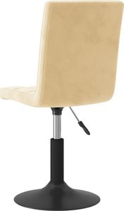 vidaXL Obrotowe krzesła stołowe, 4 szt., kremowe, obite aksamitem 7