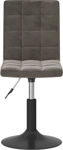vidaXL Obrotowe krzesła stołowe, 4 szt., ciemnoszare, obite aksamitem 5