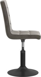 vidaXL Obrotowe krzesła stołowe, 4 szt., ciemnoszare, obite aksamitem 6