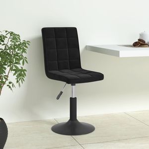 vidaXL Obrotowe krzesła stołowe, 6 szt., czarne, obite aksamitem 1