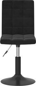 vidaXL Obrotowe krzesła stołowe, 6 szt., czarne, obite aksamitem 5