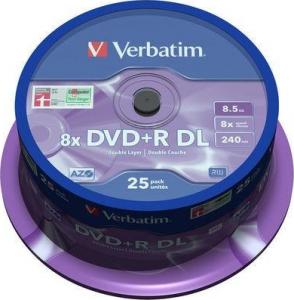 Verbatim DVD+R Verbatim 8.5GB X8 Double Layer (25 Cake) 1