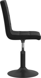 vidaXL Obrotowe krzesła stołowe, 4 szt., czarne, obite aksamitem 6