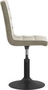 vidaXL Obrotowe krzesła stołowe, 4 szt., jasnoszare, obite aksamitem 6