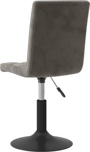 vidaXL Obrotowe krzesła stołowe, 6 szt., ciemnoszare, obite aksamitem 7