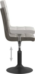 vidaXL Obrotowe krzesła stołowe, 6 szt., ciemnoszare, obite aksamitem 8