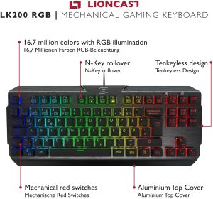 Klawiatura Lioncast LK200 RGB US Layout 2