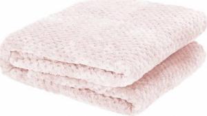 Springos Narzuta na łóżko, pled 200x220cm tłoczony, dwustronny koc na kanapę różowy UNIWERSALNY 2