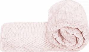 Springos Narzuta na łóżko, pled 200x220cm tłoczony, dwustronny koc na kanapę różowy UNIWERSALNY 4