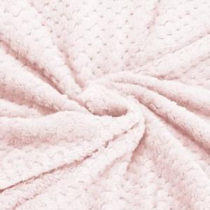 Springos Narzuta na łóżko, pled 200x220cm tłoczony, dwustronny koc na kanapę różowy UNIWERSALNY 7