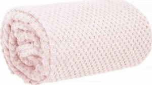 Springos Narzuta na łóżko, pled 200x220cm tłoczony, dwustronny koc na kanapę różowy UNIWERSALNY 9