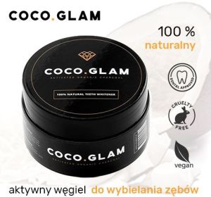 Coco Glam 100% Naturalny czarny proszek do wybielania zębów 30g 3