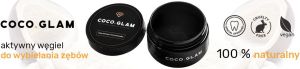Coco Glam 100% Naturalny czarny proszek do wybielania zębów 30g 4