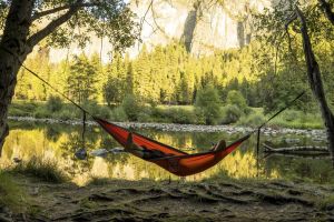 Eno Hamak turystyczny 2-osobowy DoubleNest Sapphire/Orange (DH045) 3