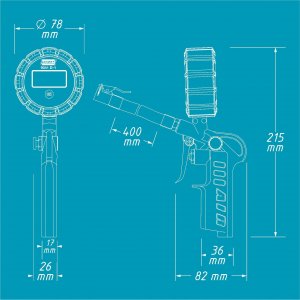 Hazet Hazet tire inflation gauge 9041D-1 5