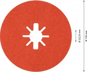 Bosch Tarcza fibrowa EXPERT R782 Prisma Ceramic X-LOCK 125 mm, 22,23 mm, G 60, 5 szt. 3