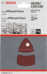 Bosch Bosch sanding sheet B & EfWP, 102x62mm, Set - 2608607417 4