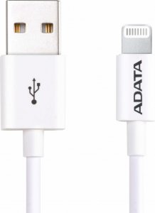 Kabel USB ADATA USB-A - Lightning 1 m Biały (AMFIPL-1M-CWH) 1