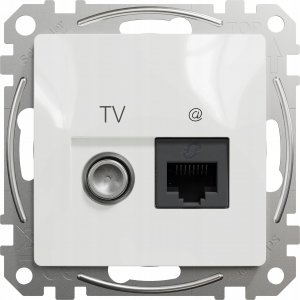 Schneider Electric Gniazdo komputerowe-TV (kat. 6 UTP), białe, SDD111469T 1