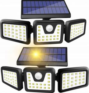 Kinkiet LTC Lampa solarna LTC 74 x LED SMD, 20 W, czujnik ruchu i zmierzchu, regulacja kąta świecenia, akumulator 2400 mAh. 4