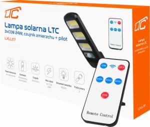 Kinkiet LTC Lampa solarna LTC 3 x LED COB 24 W, 1800 lm, czujnik ruchu i zmierzchu, akumulator 1800 mAh, pilot. 9