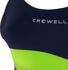 Crowell Kostium kąpielowy damski Katie kol.02 granatowo-limonkowo-zielony 36 3