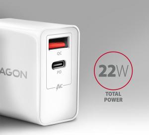 Ładowarka Axagon ACU-PQ22W 1x USB-A 1x USB-C 3 A (ACU-PQ22W) 2