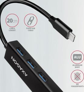 HUB USB Axagon 1x RJ-45  + 3x USB-A 3.2 Gen1 (HMC-GL3A) 2