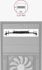 Axagon Ramka 5.25" na dyski 4x 2,5"/2x 2,5" + 1x 3,5" (RHD-435) 10
