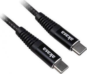 Kabel USB Akasa USB-C - USB-C 1 m Czarny (AK-CBUB54-10BK) 1