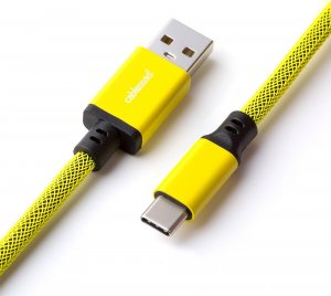 Kabel USB CableMod USB-A - USB-C 1.5 m Żółty (CM-PKCA-CYAY-KY150KY-R) 3