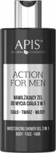 Apis APIS_Action For Men 3in1 nawilżający żel do mycia ciała twarzy i włosów 300ml 1